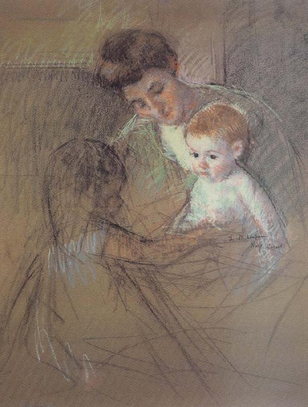 Mary Cassatt Study of Mother and kid Sweden oil painting art